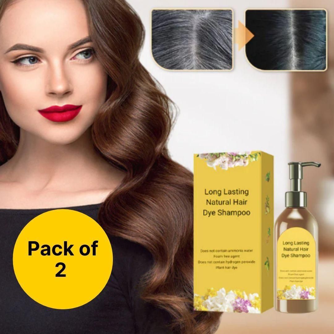 ✨Japanese Long Lasting Natural Hair Dye Shampoo ✨ Buy 1 Bottle 🧴 Get 2 Bottle FREE 🧴