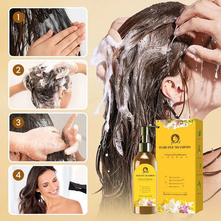 ✨Japanese Long Lasting Natural Hair Dye Shampoo ✨ Buy 1 Bottle 🧴 Get 2 Bottle FREE 🧴